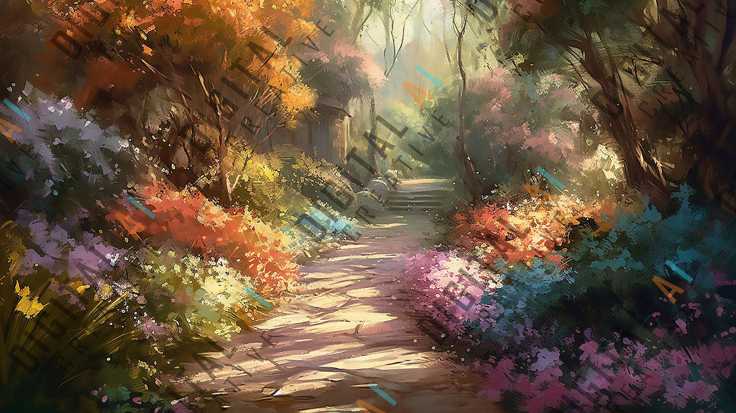 Digital Illustration Package - X4 Beautiful Color Garden - 8736 x 4896 @300DPI