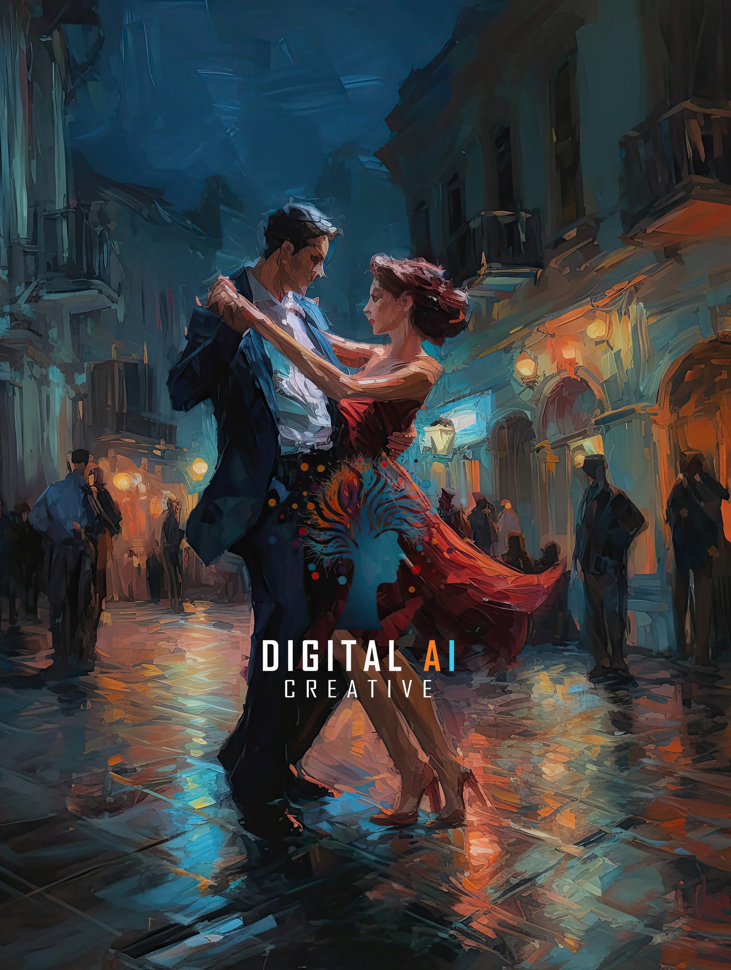 Digital Illustration Package - X5 "Dancing in the City - A Romantic Escape" -  5568 x 7392 @300DPI
