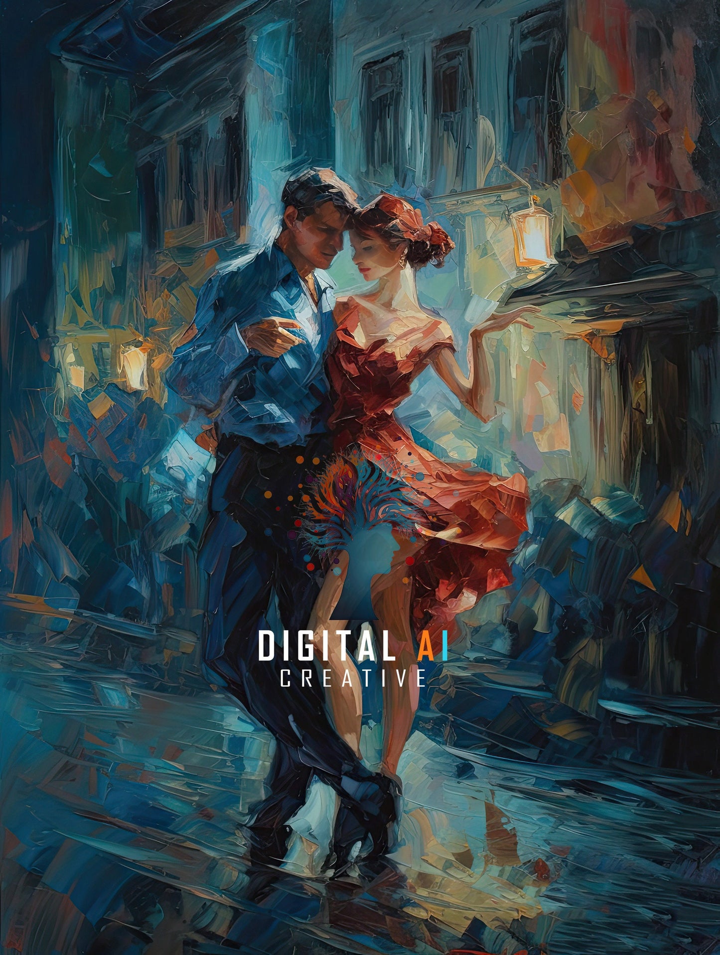 Digital Illustration Package - X5 "Dancing in the City - A Romantic Escape" -  5568 x 7392 @300DPI